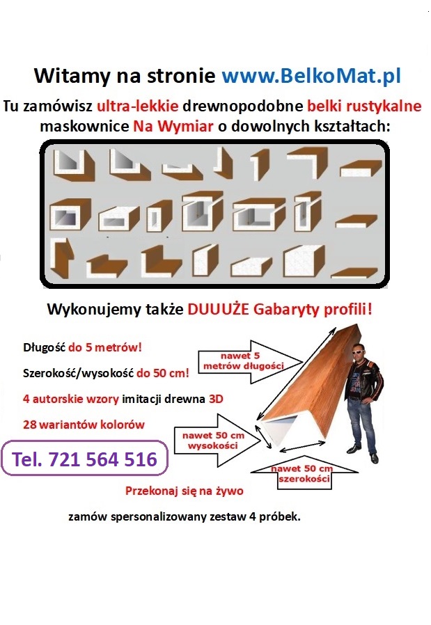 belki rustykalne na wymiar imitacja drewna maskownice